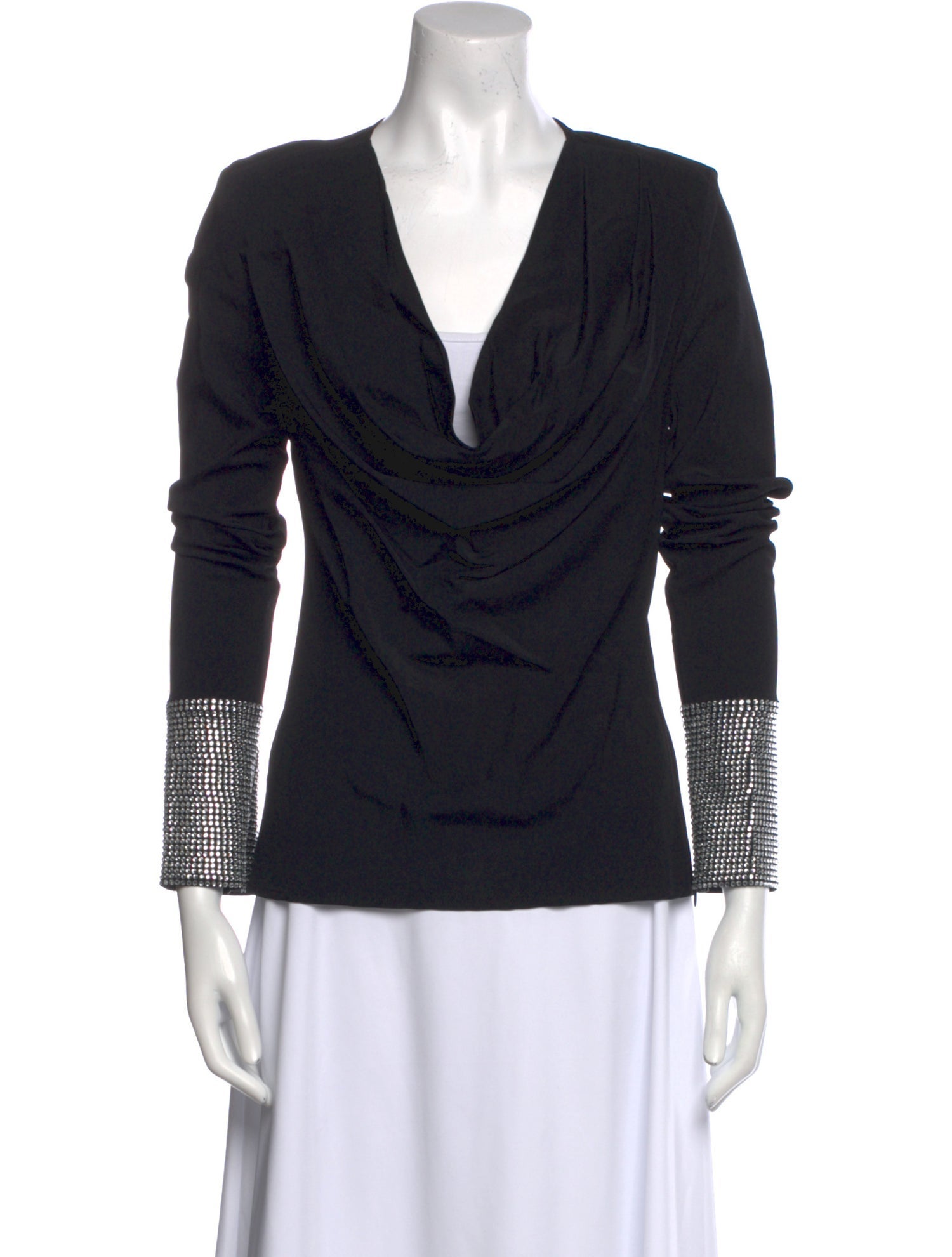 Ronny Kobo Cowl Neck Three-Quarter Sleeve Top