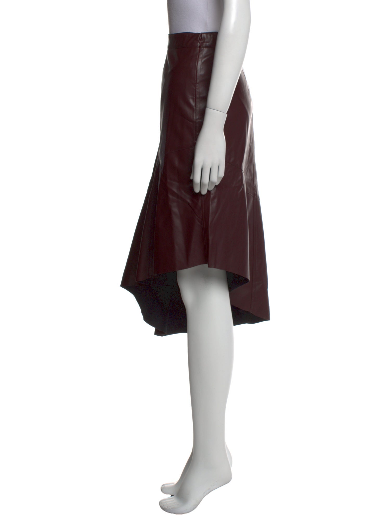 Ronny Kobo Pleated Accents Knee-Length Skirt