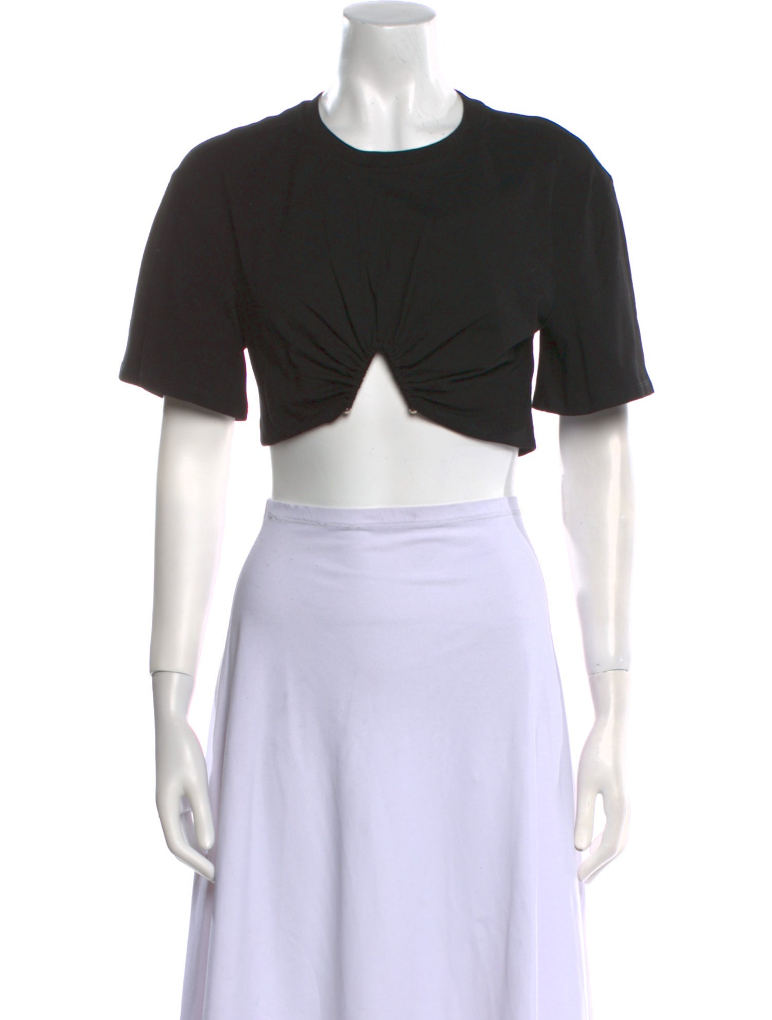 Ronny Kobo Crew Neck Short Sleeve Crop Top