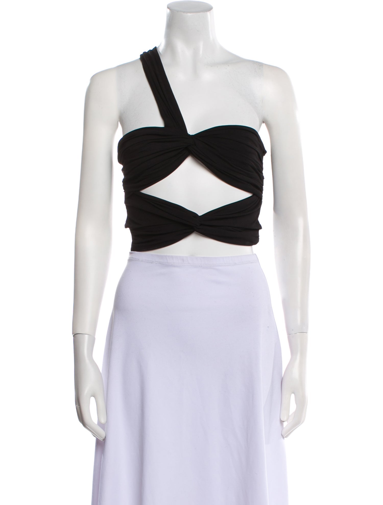 Ronny Kobo Lorell One-Shoulder Crop Top w/ Tags