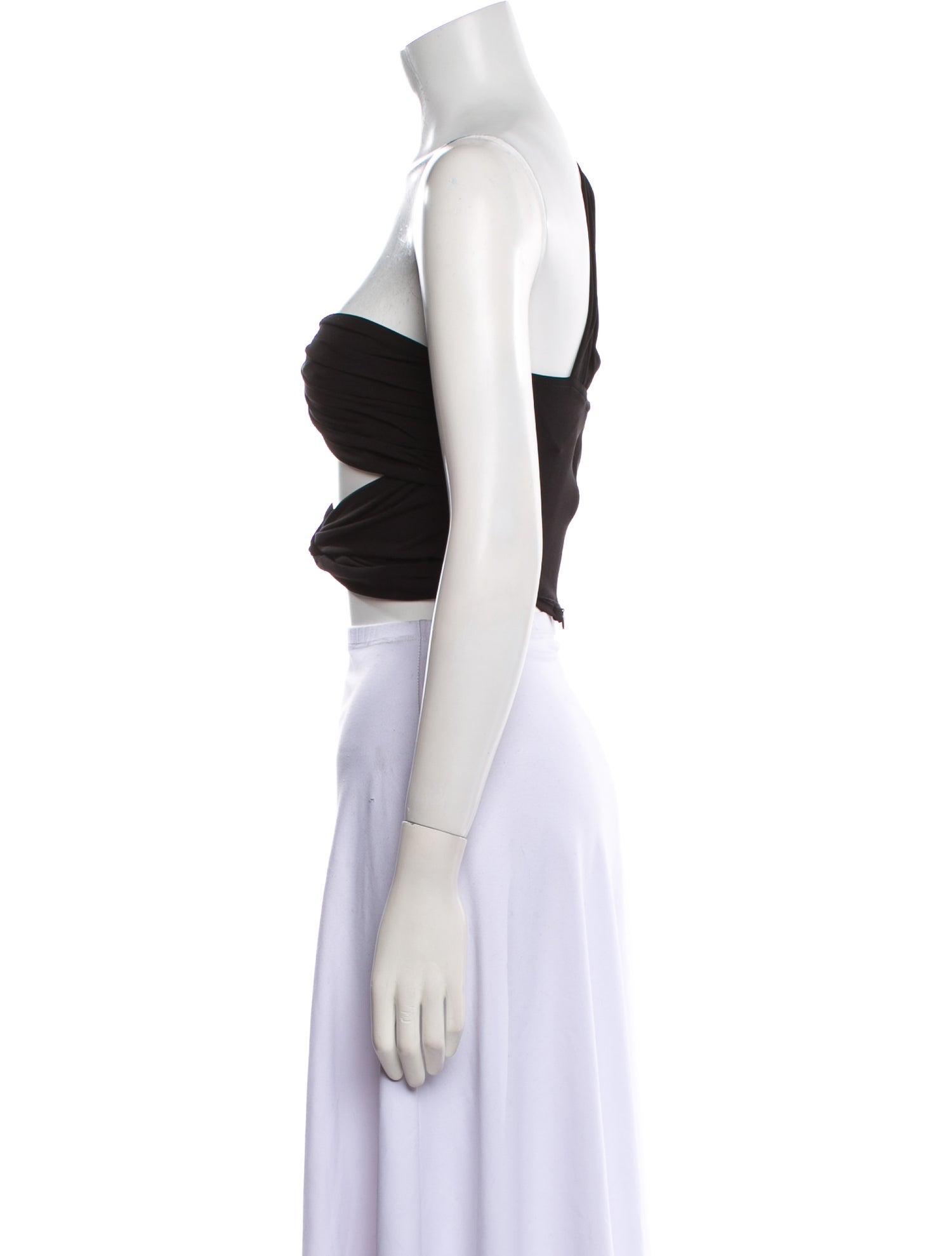 Ronny Kobo Lorell One-Shoulder Crop Top w/ Tags