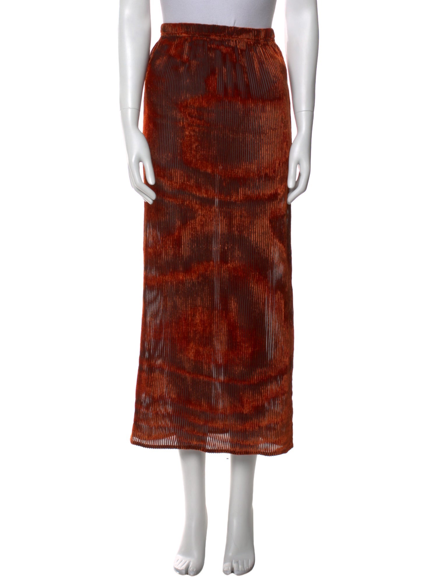 Ronny Kobo Tie-Dye Print Midi Length Skirt