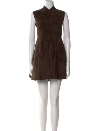 Ronny Kobo Mock Neck Mini Dress