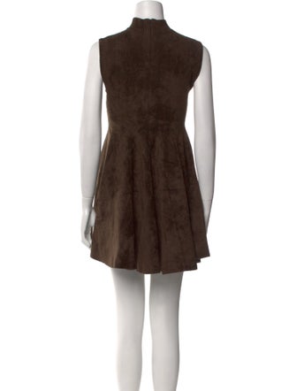 Ronny Kobo Mock Neck Mini Dress