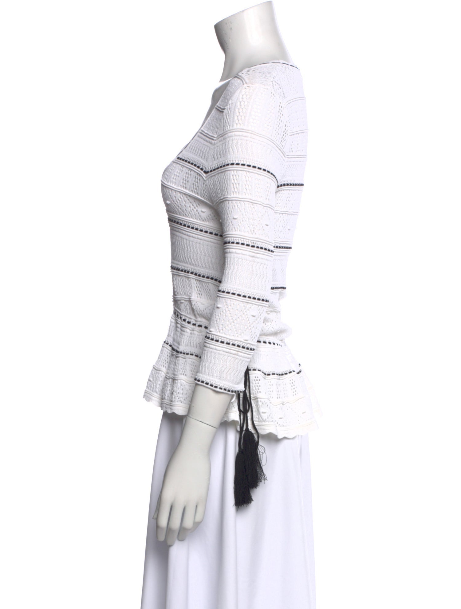 Ronny Kobo Nylon Striped Top