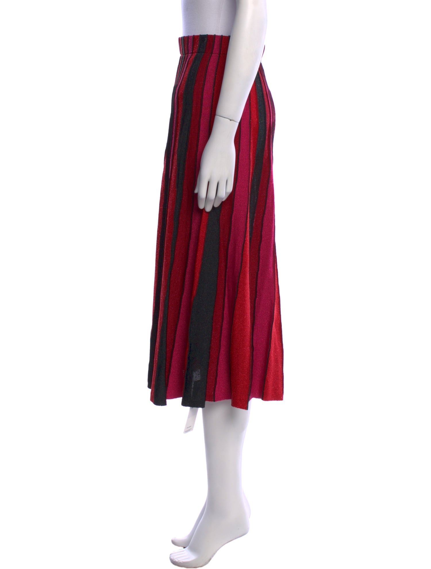 Ronny Kobo Striped Midi Length Skirt