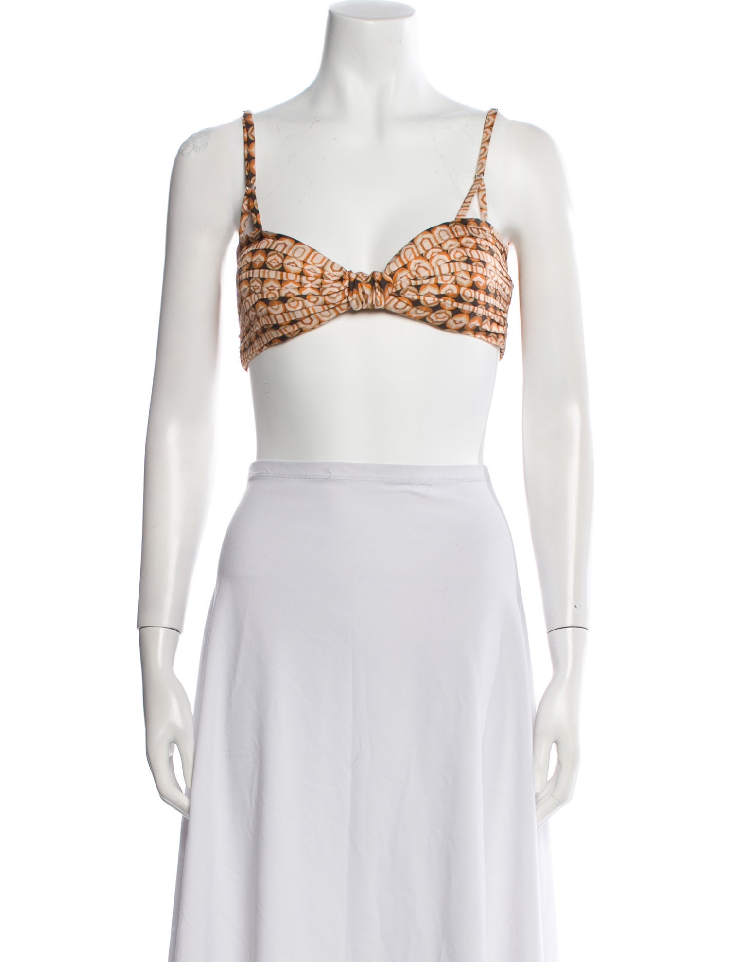 Ronny Kobo Silk Striped Crop Top