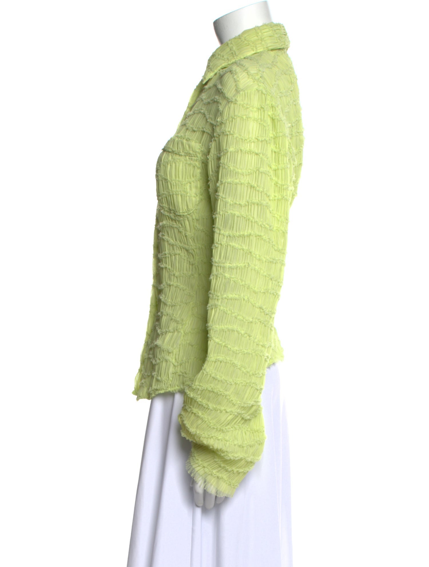 Ronny Kobo Long Sleeve Button-Up Top