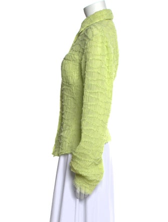 Ronny Kobo Long Sleeve Button-Up Top