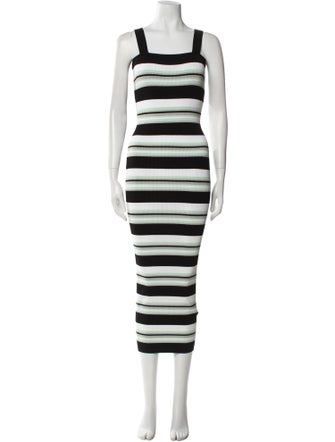 Ronny Kobo Striped Long Dress