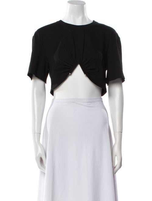 Ronny Kobo Crew Neck Short Sleeve Crop Top