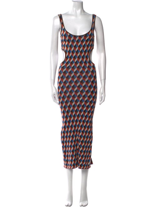 Ronny Kobo Printed Long Dress