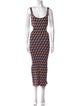 Ronny Kobo Printed Long Dress