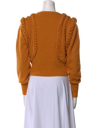 Ronny Kobo Patterned Crew Neck Sweater