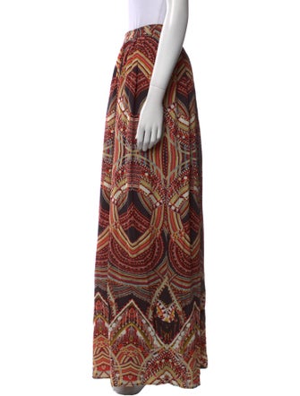 Ronny Kobo Silk Long Skirt