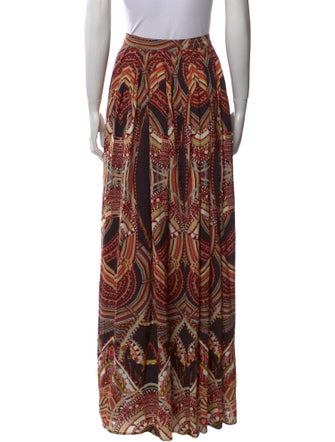 Ronny Kobo Silk Long Skirt