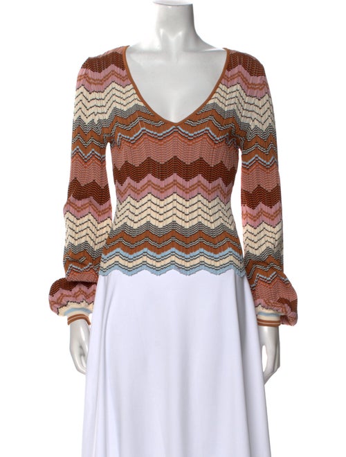 Ronny Kobo Printed V-Neck Top