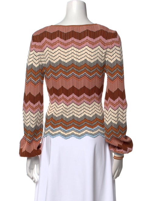 Ronny Kobo Printed V-Neck Top