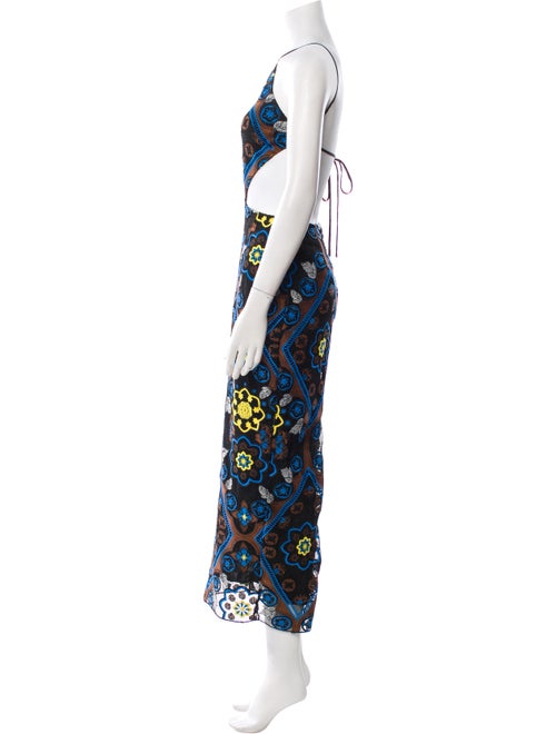 Ronny Kobo Paisley Print Long Dress