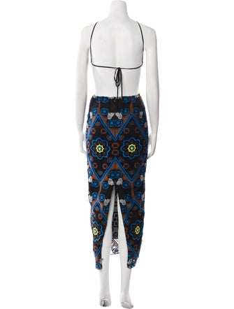 Ronny Kobo Paisley Print Long Dress