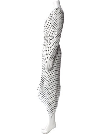 Ronny Kobo Polka Dot Print Long Dress