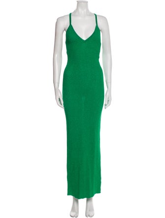 Ronny Kobo V-Neck Long Dress