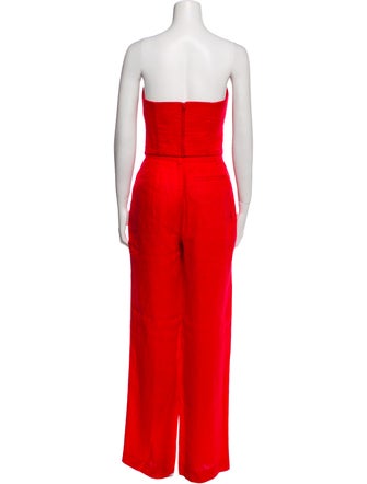 Ronny Kobo Linen Pleated Accents Pantsuit