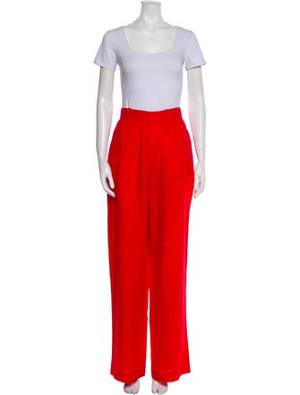 Ronny Kobo Linen Pleated Accents Pantsuit