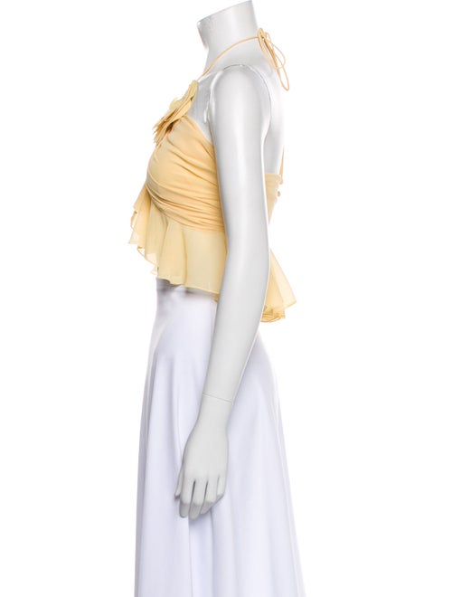 Ronny Kobo Strapless Crop Top