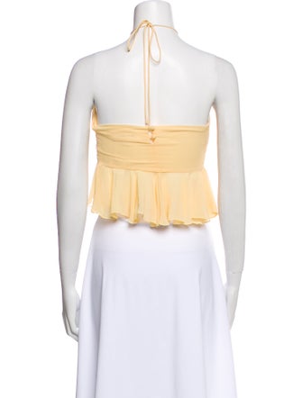 Ronny Kobo Strapless Crop Top