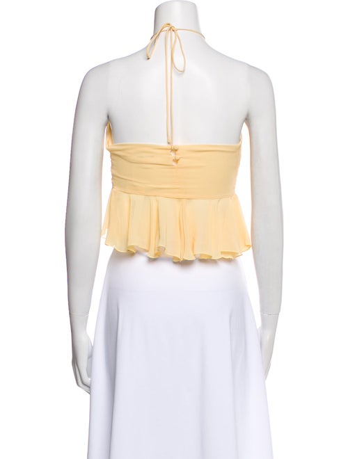 Ronny Kobo Strapless Crop Top