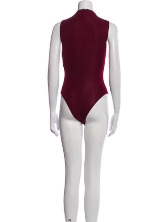 Ronny Kobo Mock Neck Sleeveless Bodysuit