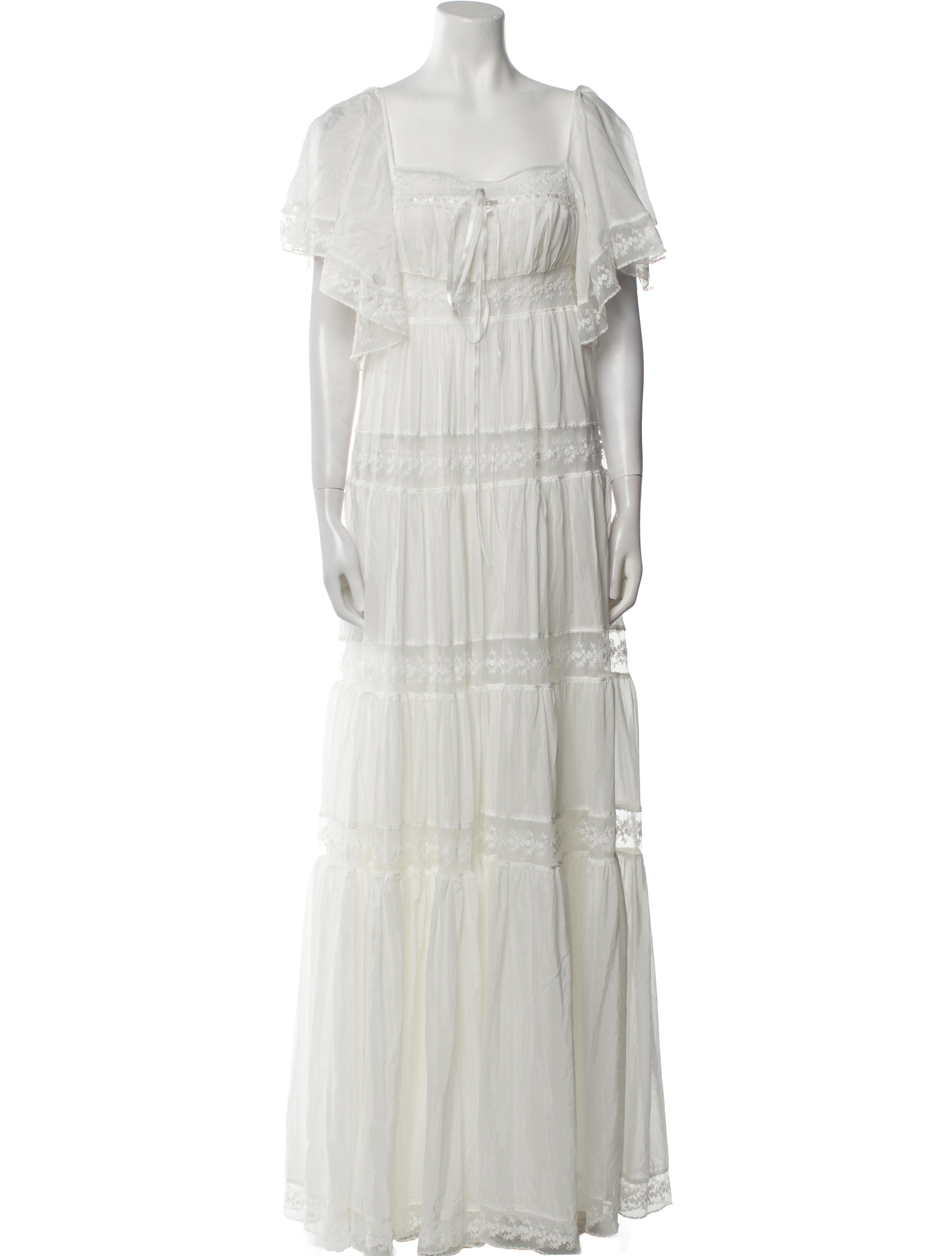 Ronny Kobo Square Neckline Long Dress