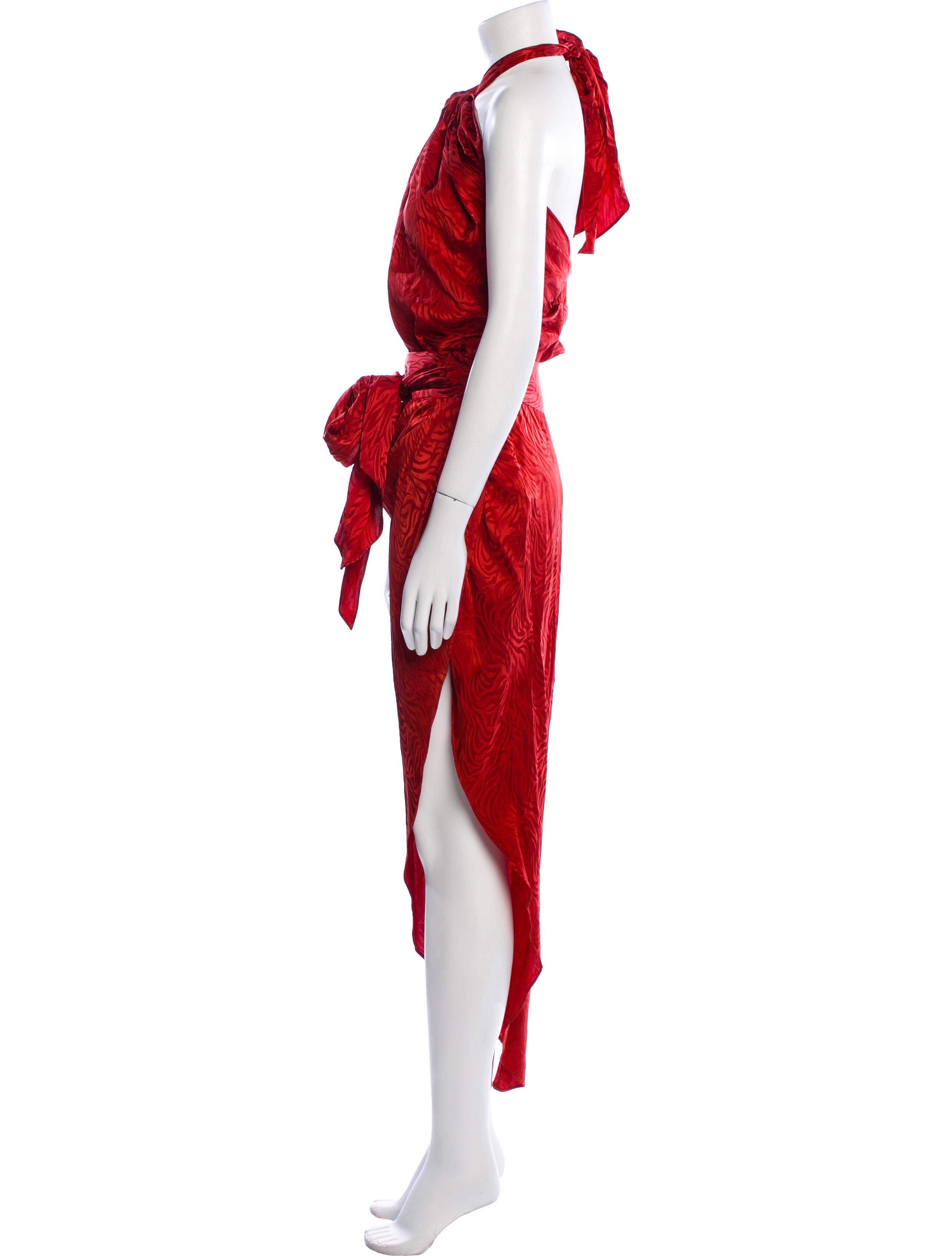 Ronny Kobo Silk Pleated Accents Skirt Set