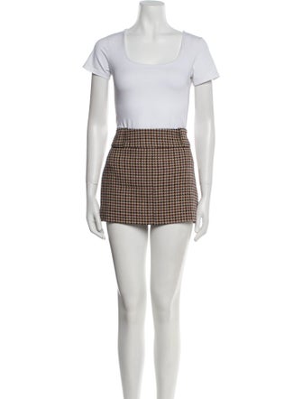 Ronny Kobo Houndstooth Print Skirt Suit