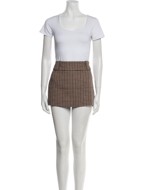 Ronny Kobo Houndstooth Print Skirt Suit