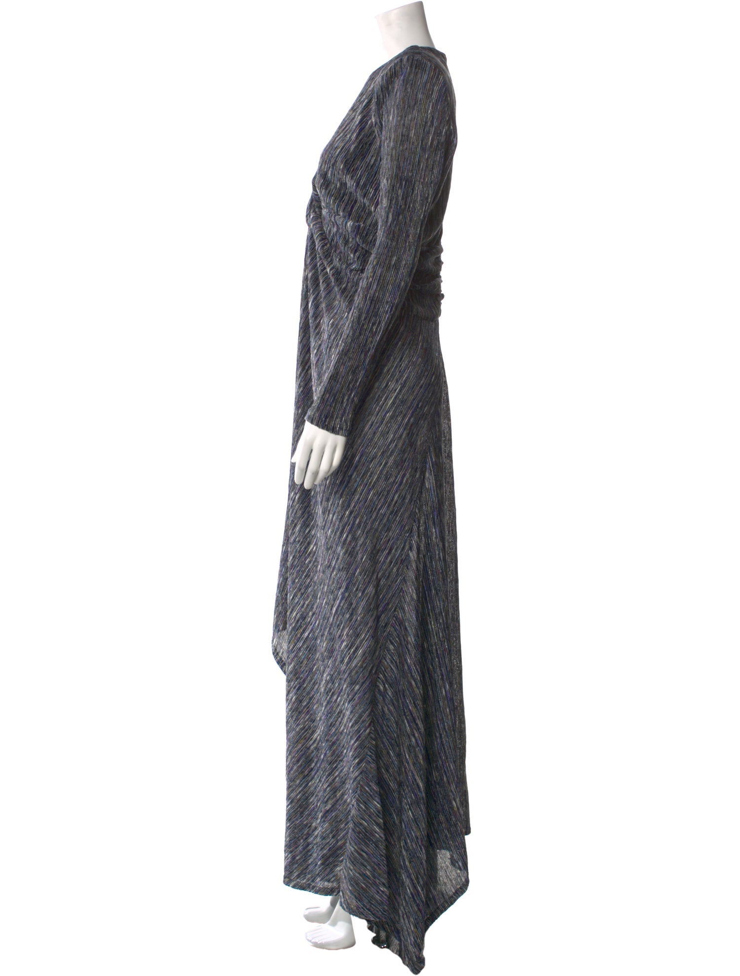 Ronny Kobo Striped Long Dress