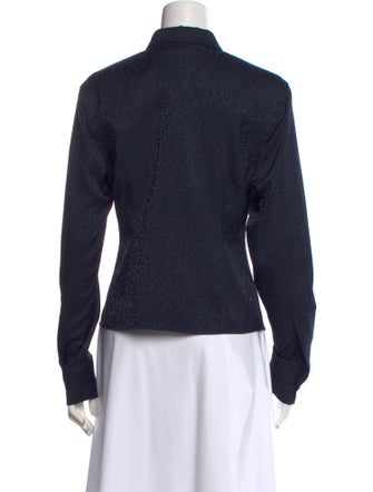 Ronny Kobo Long Sleeve Button-Up Top