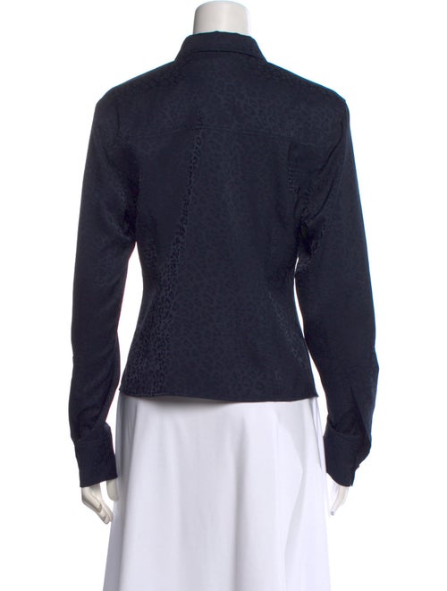 Ronny Kobo Long Sleeve Button-Up Top