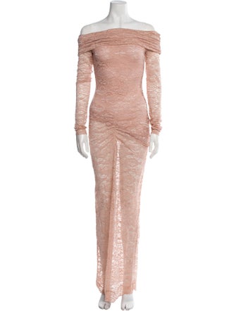 Ronny Kobo Off-The-Shoulder Long Dress