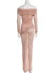 Ronny Kobo Off-The-Shoulder Long Dress