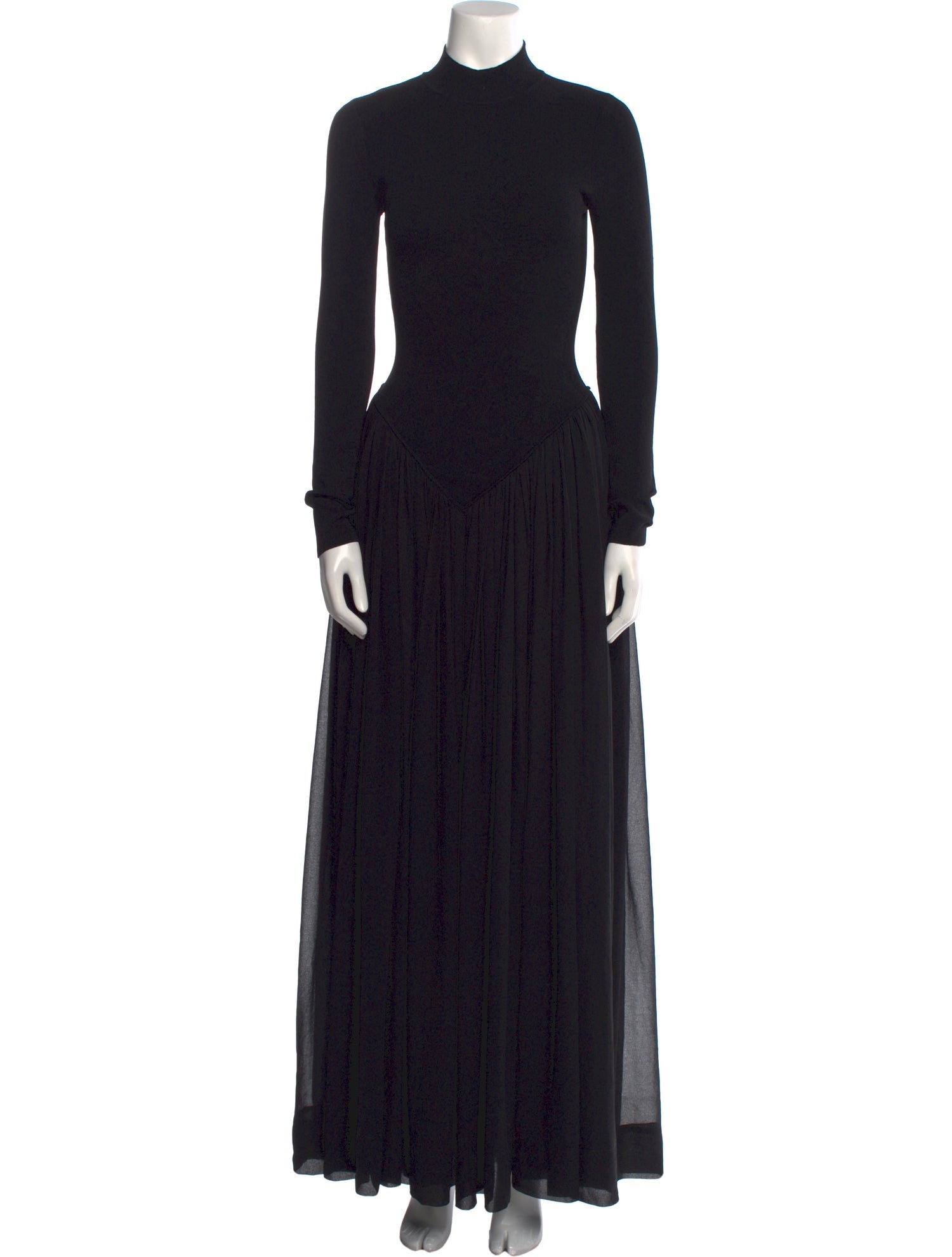 Ronny Kobo Mock Neck Long Dress