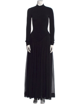 Ronny Kobo Mock Neck Long Dress
