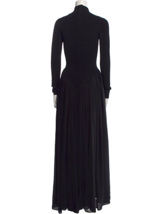 Ronny Kobo Mock Neck Long Dress