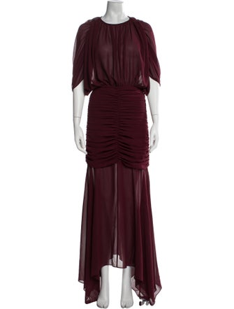 Ronny Kobo Crew Neck Long Dress