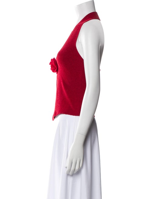 Ronny Kobo V-Neck Sleeveless Crop Top