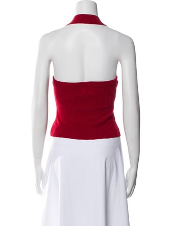 Ronny Kobo V-Neck Sleeveless Crop Top