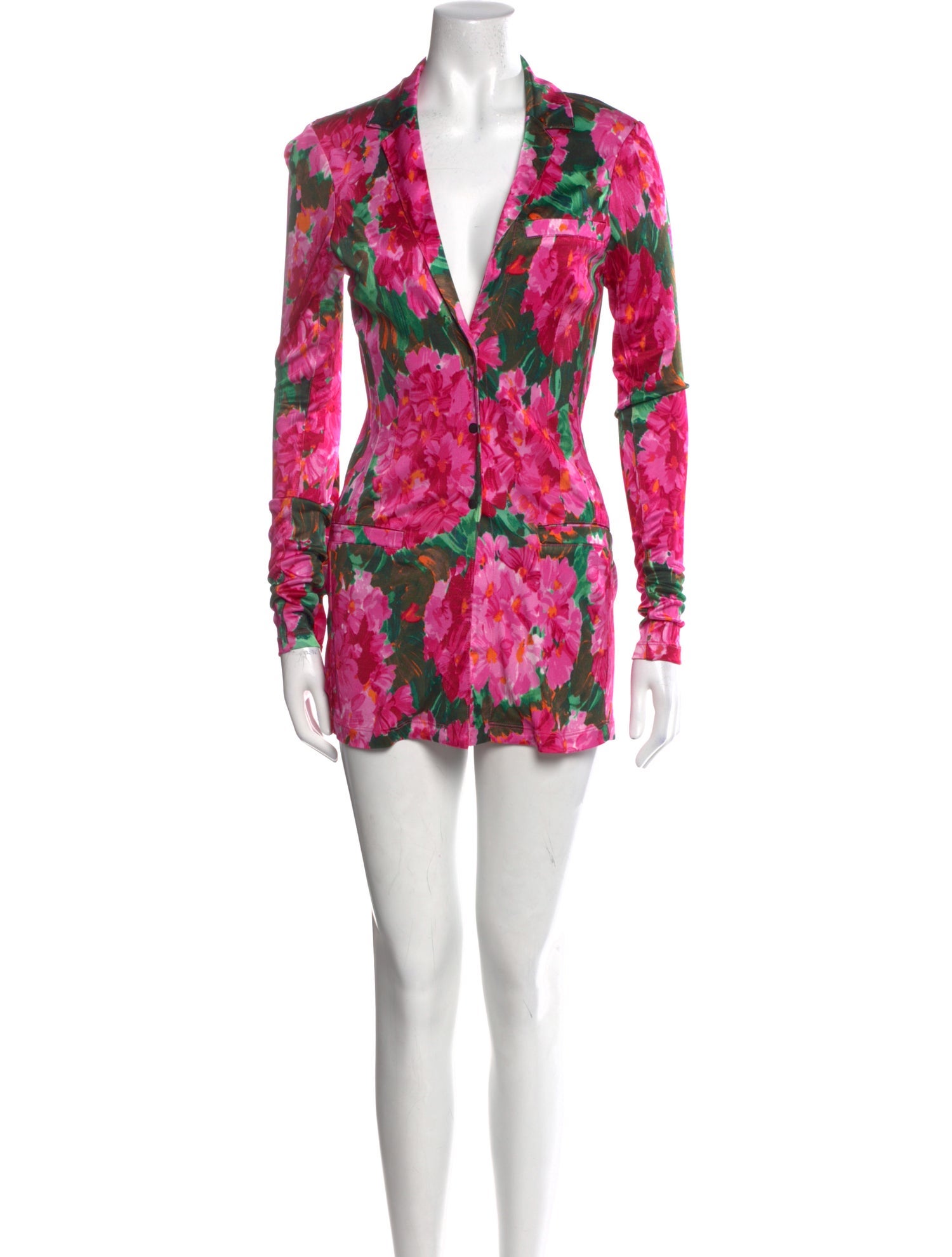 Ronny Kobo Floral Print Mini Dress