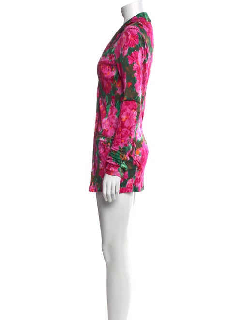 Ronny Kobo Floral Print Mini Dress