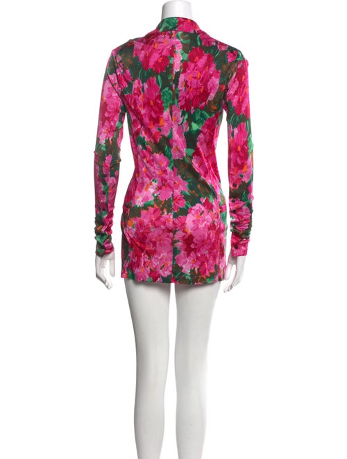 Ronny Kobo Floral Print Mini Dress